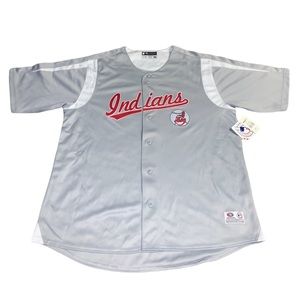 Cleveland Indians True Fan Gray Baseball Jersey Chief Wahoo MLB